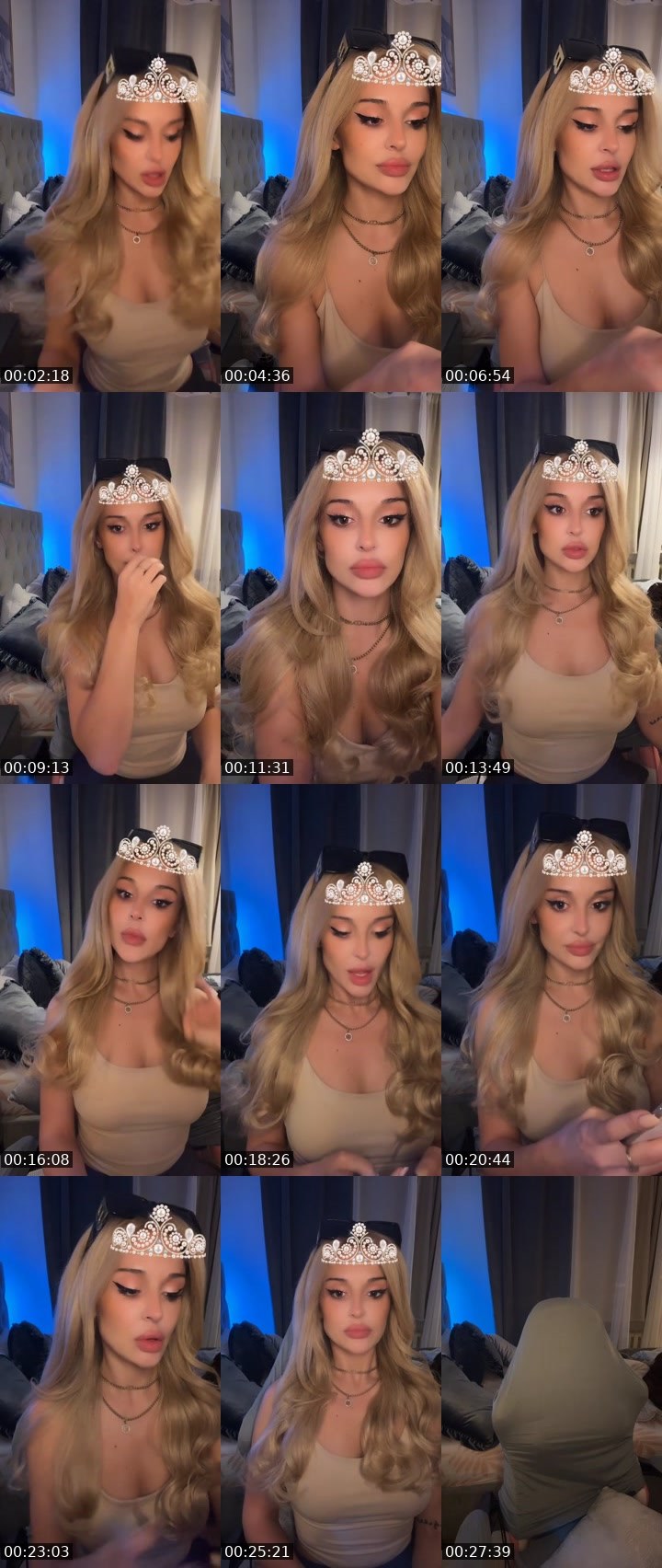 Contact-sheet preview of Angie Baddie x's Liveme recording