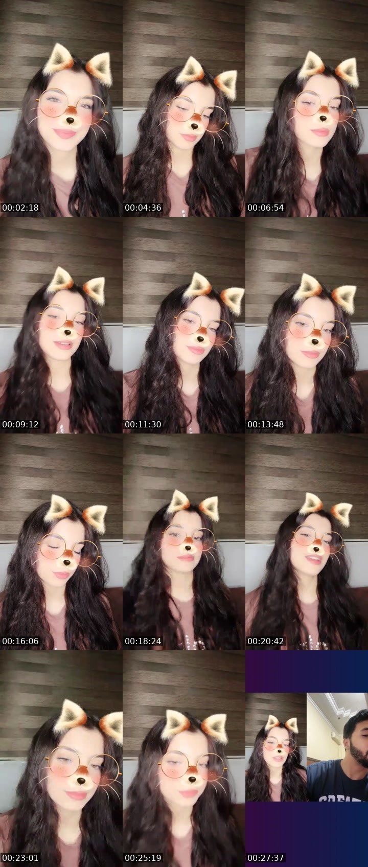 Contact-sheet preview of 🦌‏𝐷𝑎𝓁𝑎's Liveme recording