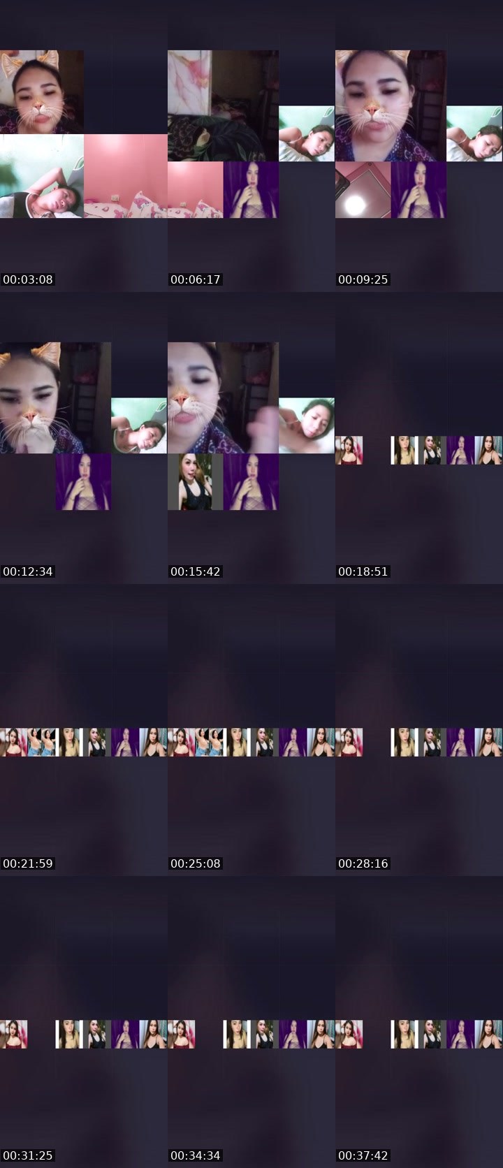 Contact-sheet preview of 👸รฬєєt㋡🍂's Liveme recording