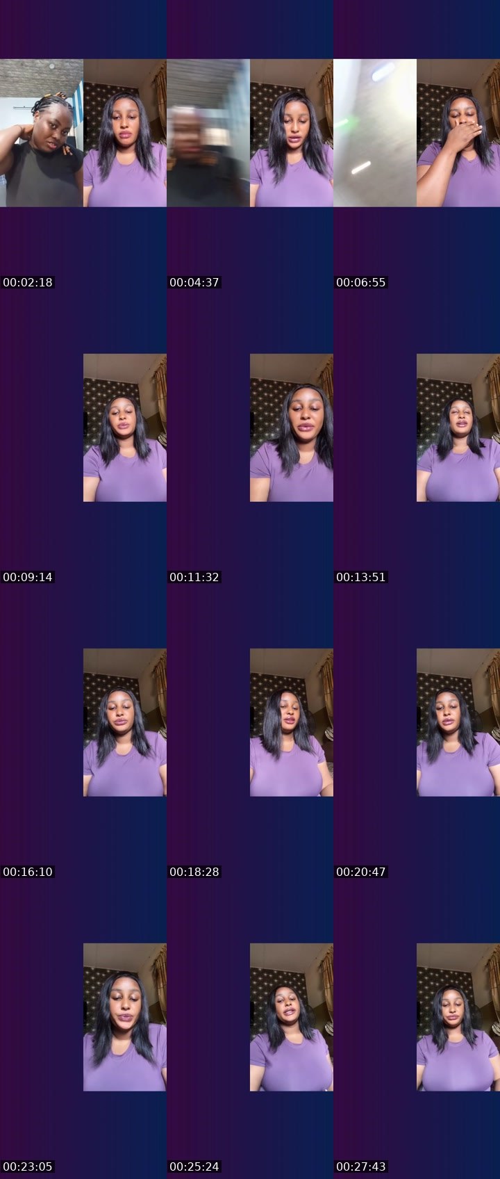 Contact-sheet preview of pretty Ruthie's Liveme recording
