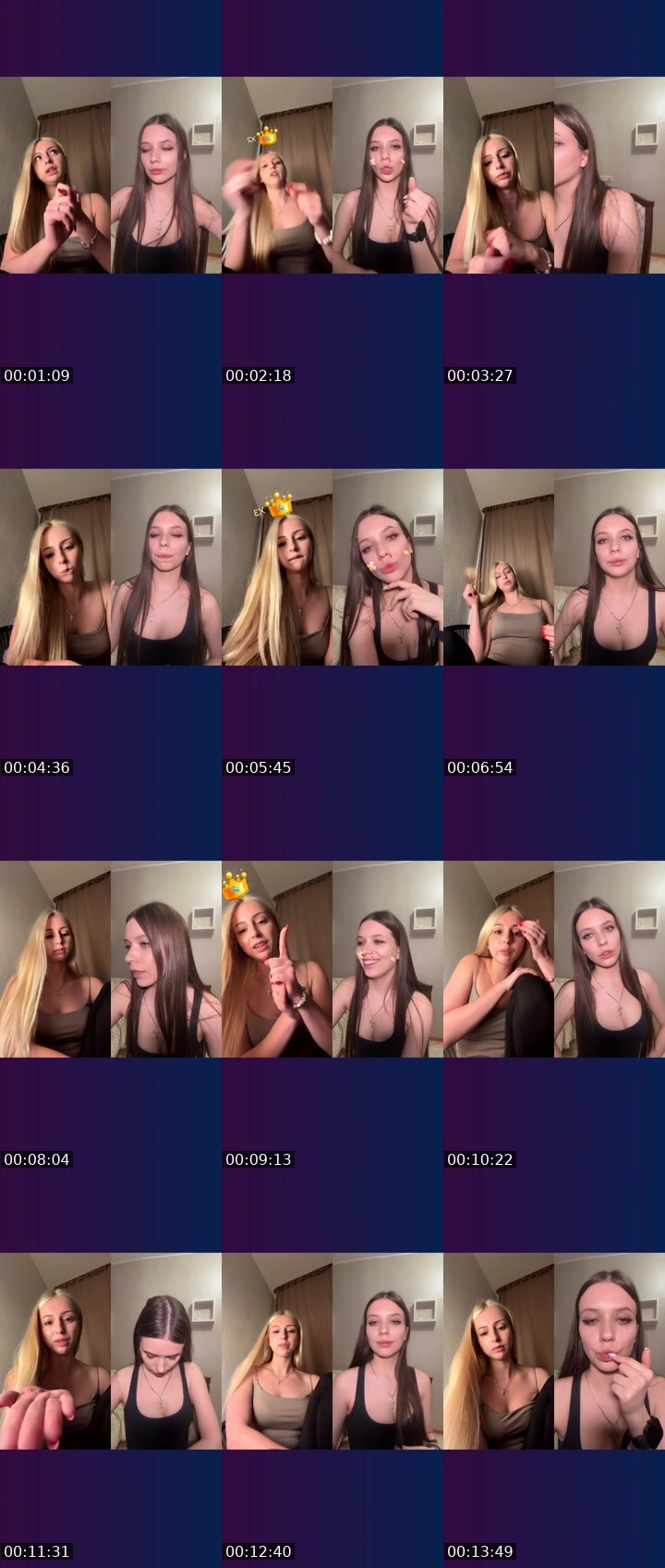 Contact-sheet preview of Dariaaa 🎀🧚‍♀️'s Liveme recording