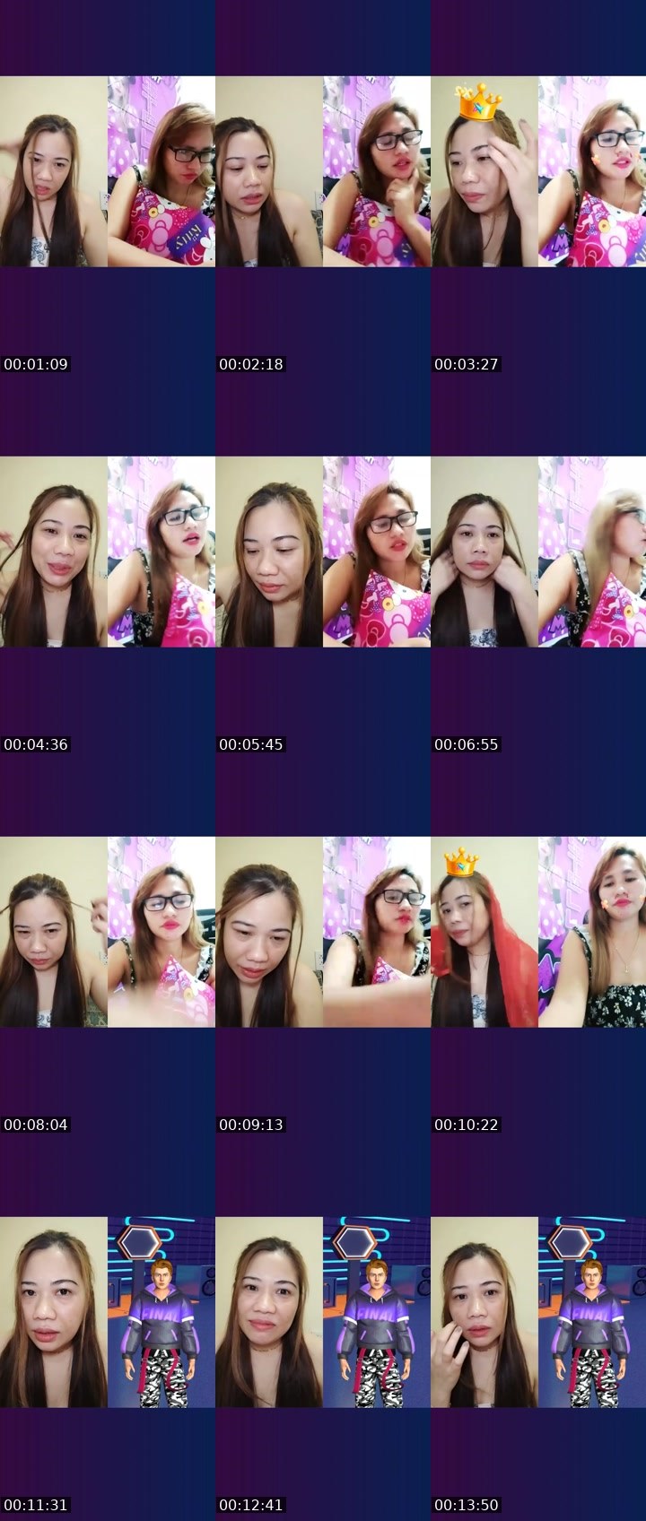 Contact-sheet preview of 🥨Jellyfish🪼's Liveme recording