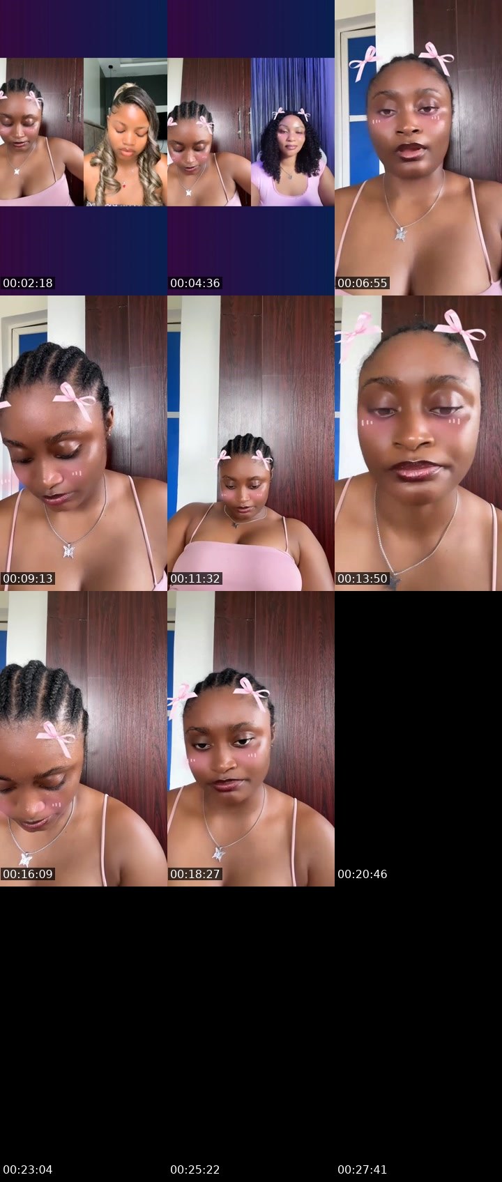 Contact-sheet preview of ✯☞ HAUTIEMAMA🫦🦋's Liveme recording
