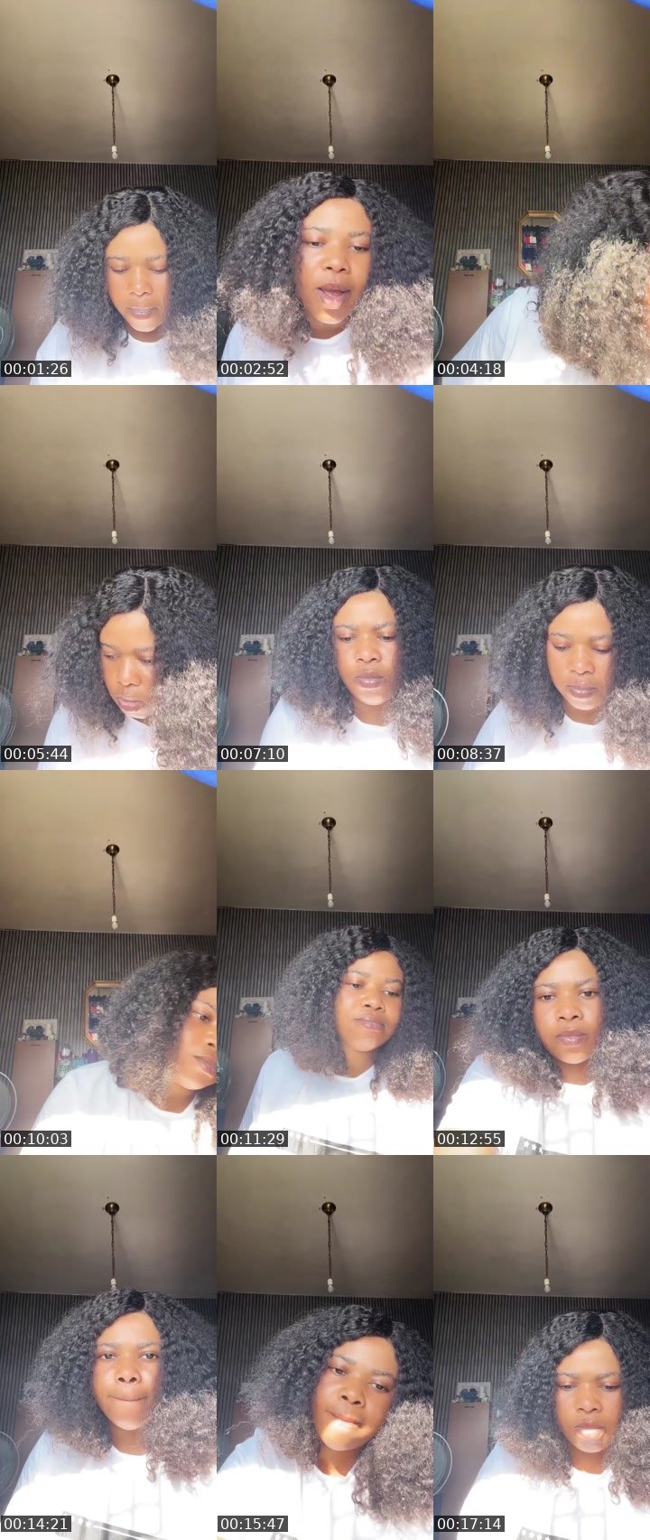 Contact-sheet preview of MERCYLUV💋's Liveme recording