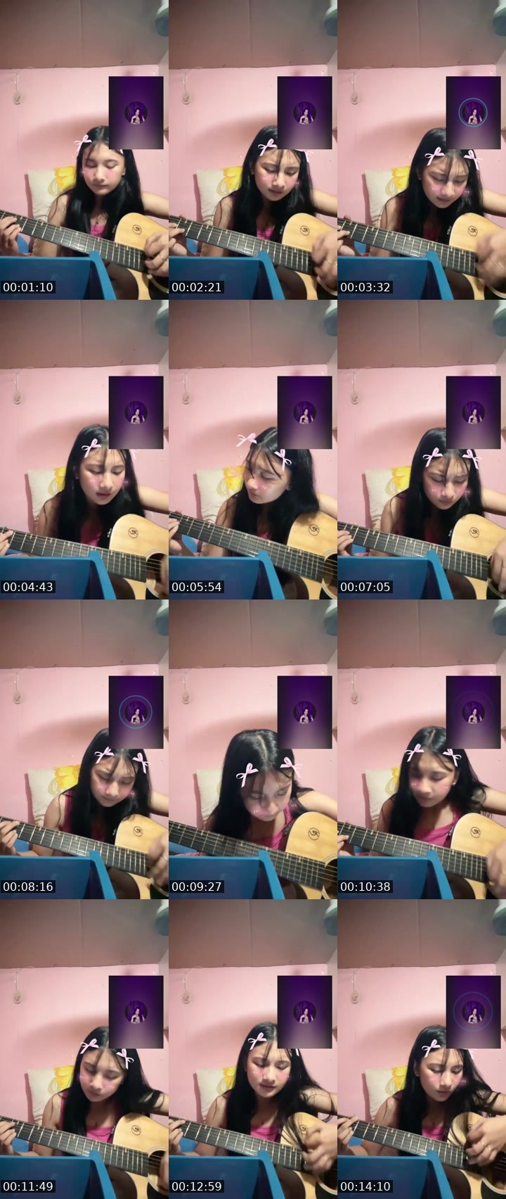 Contact-sheet preview of ㋡👸🏻lei🍓's Liveme recording