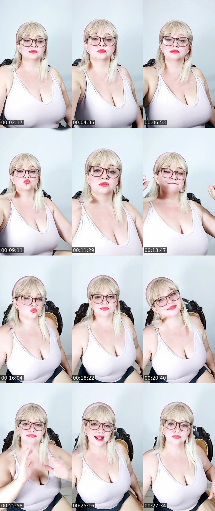 Contact-sheet preview of María Rangel's Liveme recording