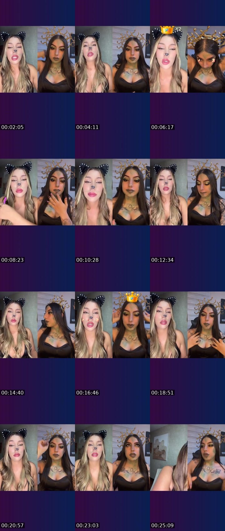 Contact-sheet preview of 𝓟𝓻𝓲𝓷𝓬𝓮𝓼𝓼🌸🧸's Liveme recording