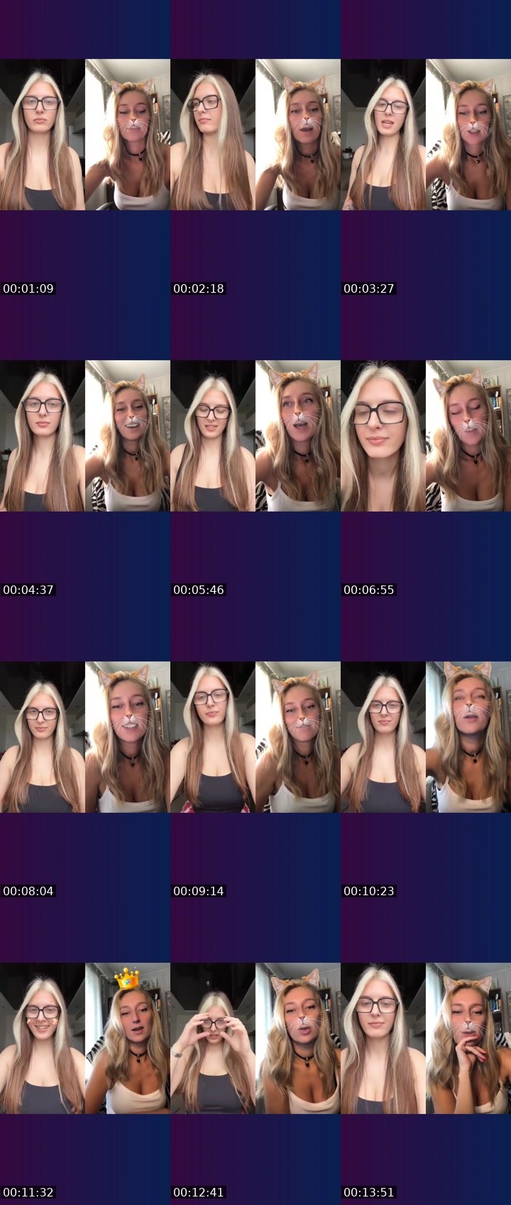 Contact-sheet preview of Yana🤓's Liveme recording