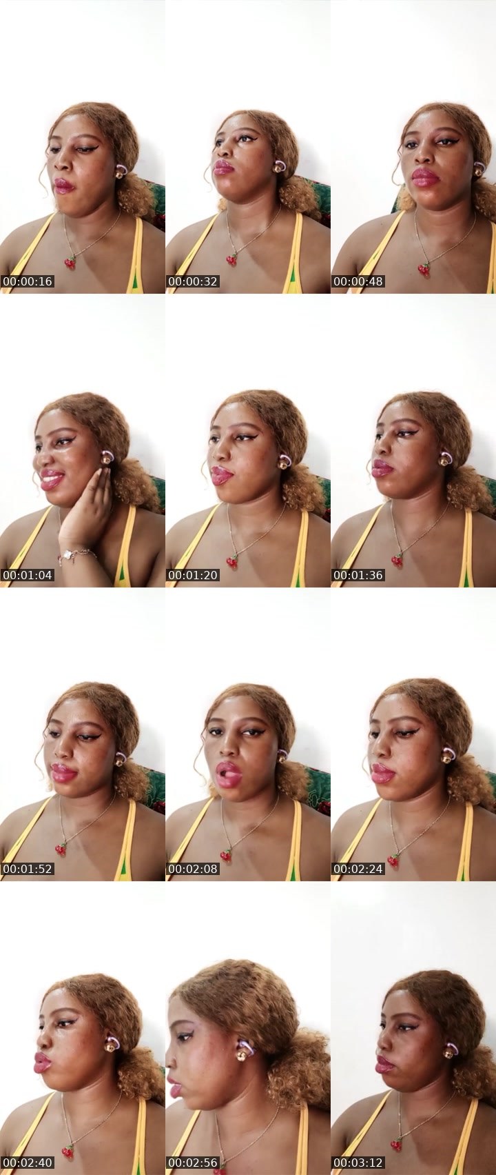 Contact-sheet preview of Caramel 🏦's Liveme recording