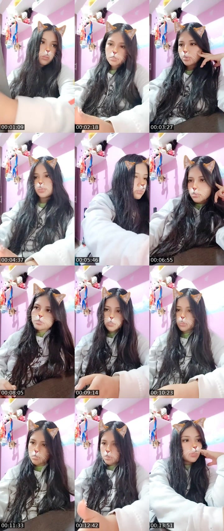 Contact-sheet preview of 🫧Cassy 🕶🫠's Liveme recording