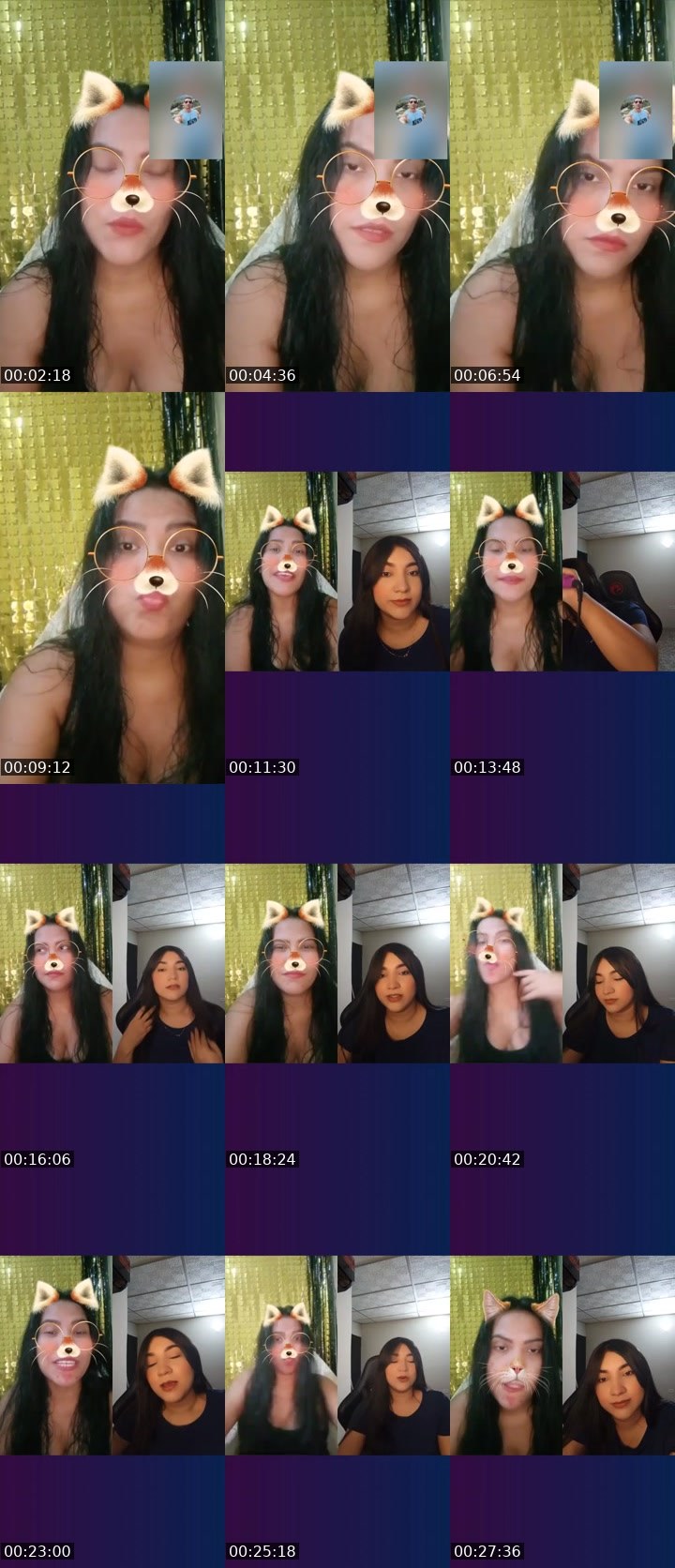 Contact-sheet preview of 🫧꧁MARACUCHA꧂'s Liveme recording