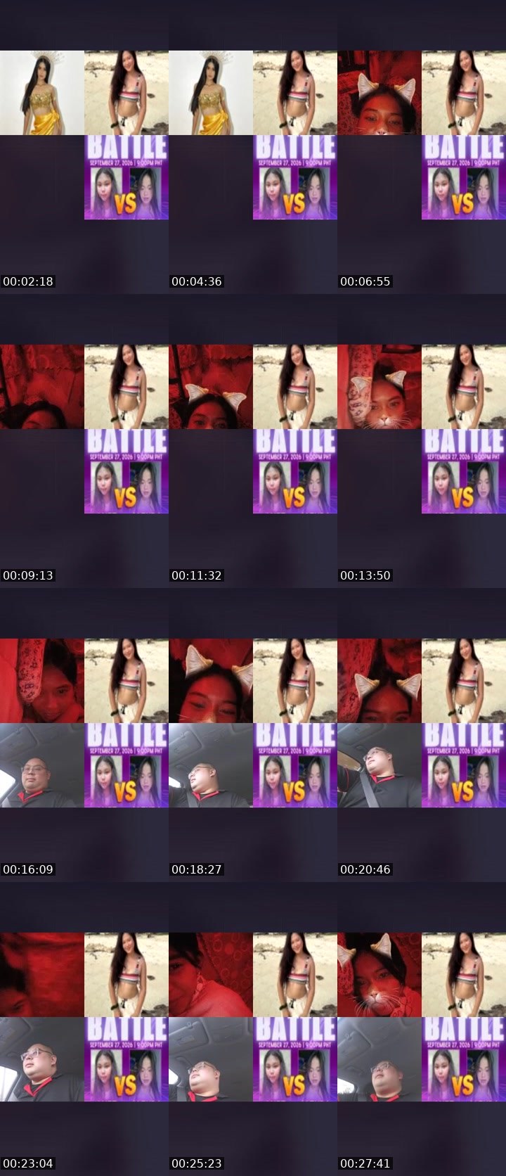 Contact-sheet preview of 🧿👸Kaee🌼's Liveme recording