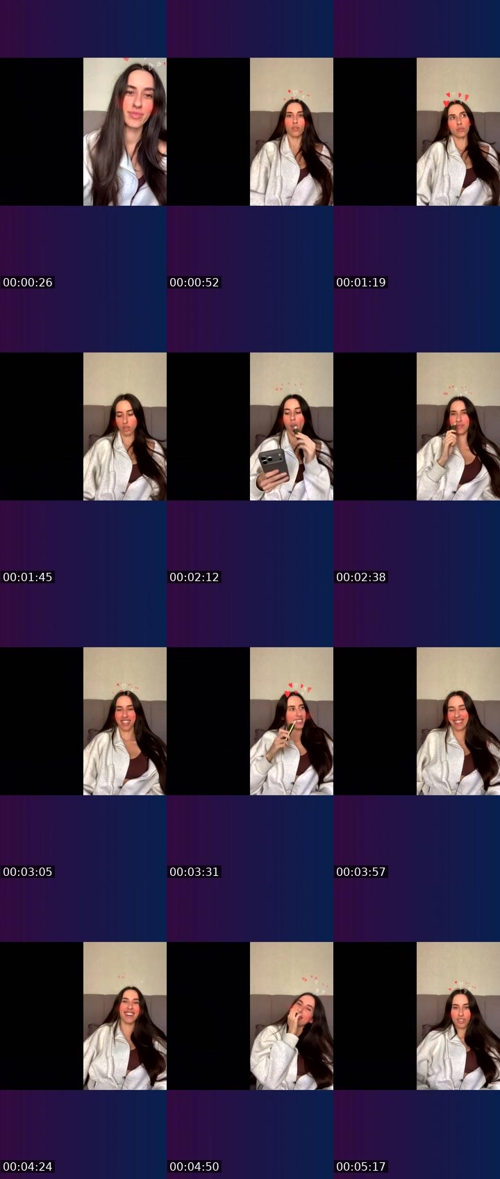 Contact-sheet preview of InsomniA.❤️‍🔥✨'s Liveme recording