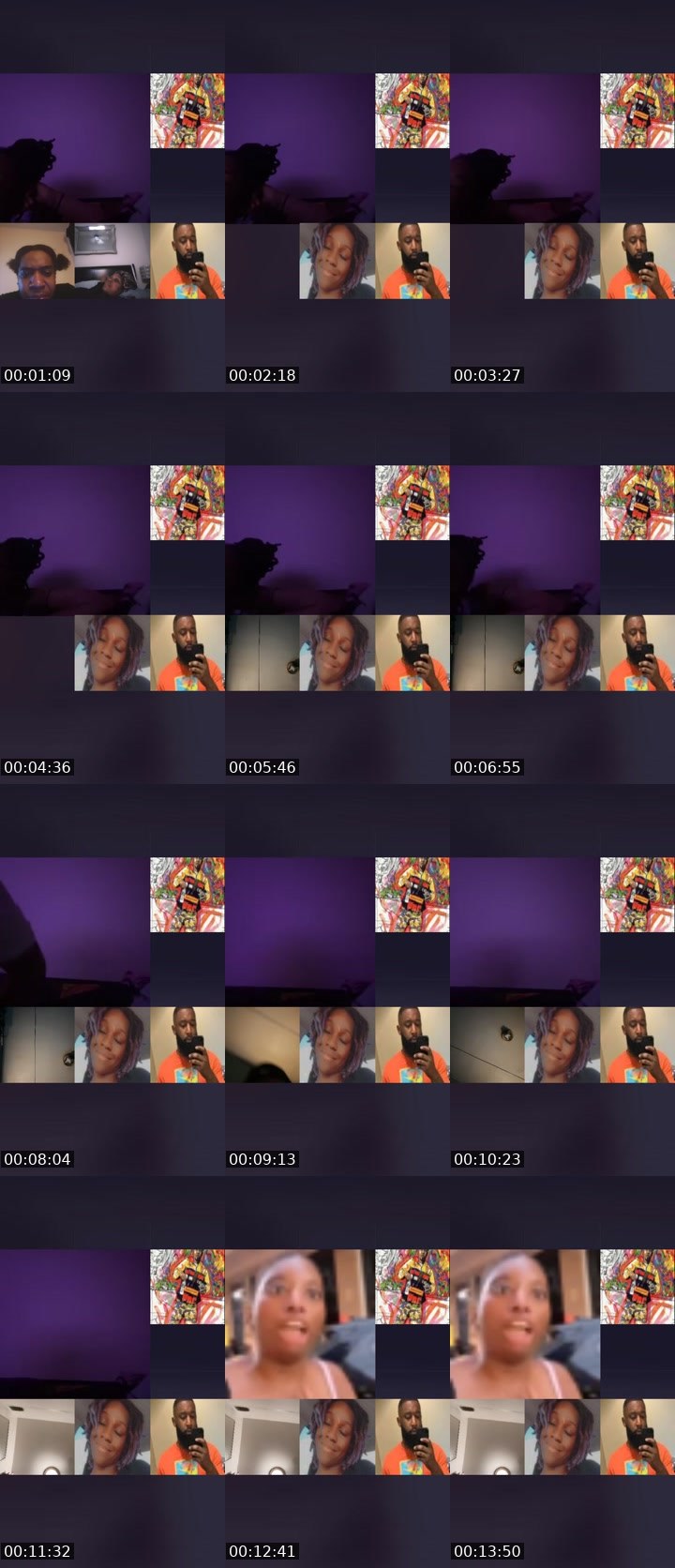 Contact-sheet preview of Wrefah 😮‍💨's Liveme recording