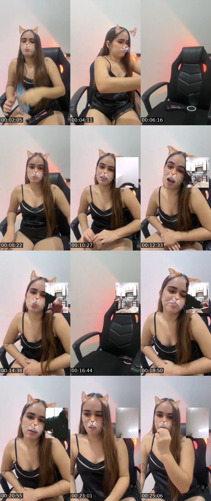 Contact-sheet preview of ✮⋆˙Paola🌸🧸's Liveme recording