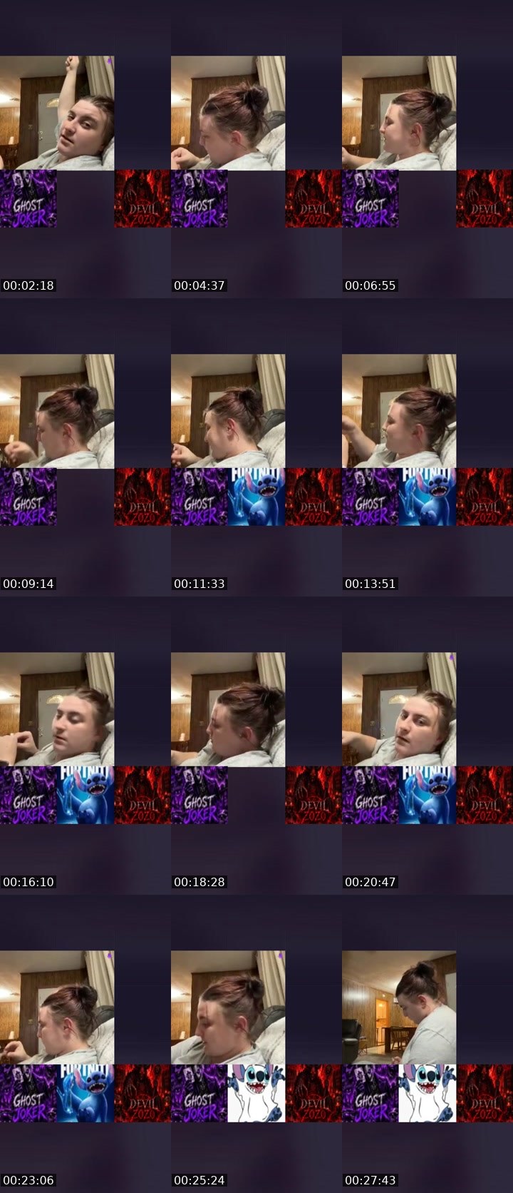 Contact-sheet preview of Raven queen's Liveme recording