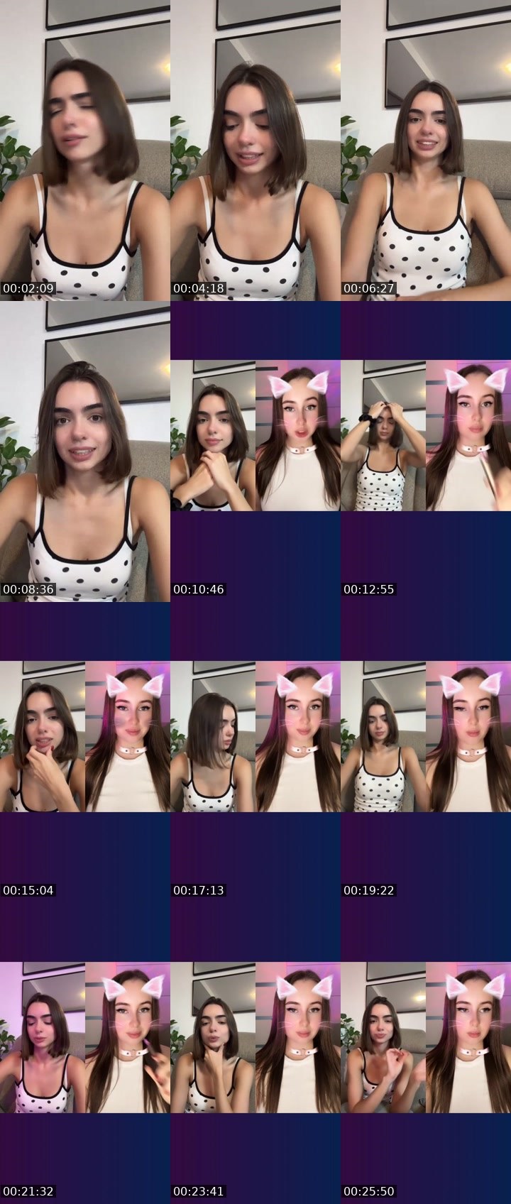 Contact-sheet preview of Maryangel🤍🥥's Liveme recording
