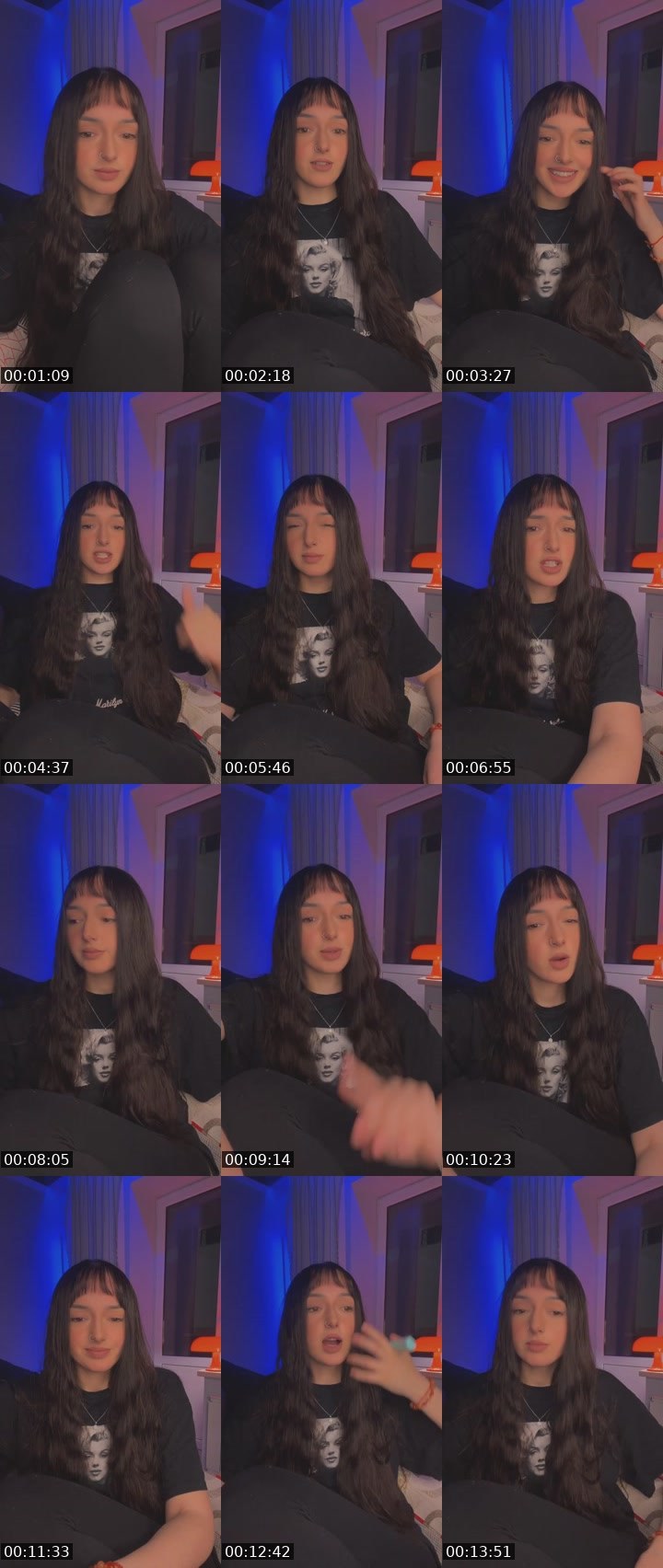 Contact-sheet preview of ㉢ohehhshh💭's Liveme recording