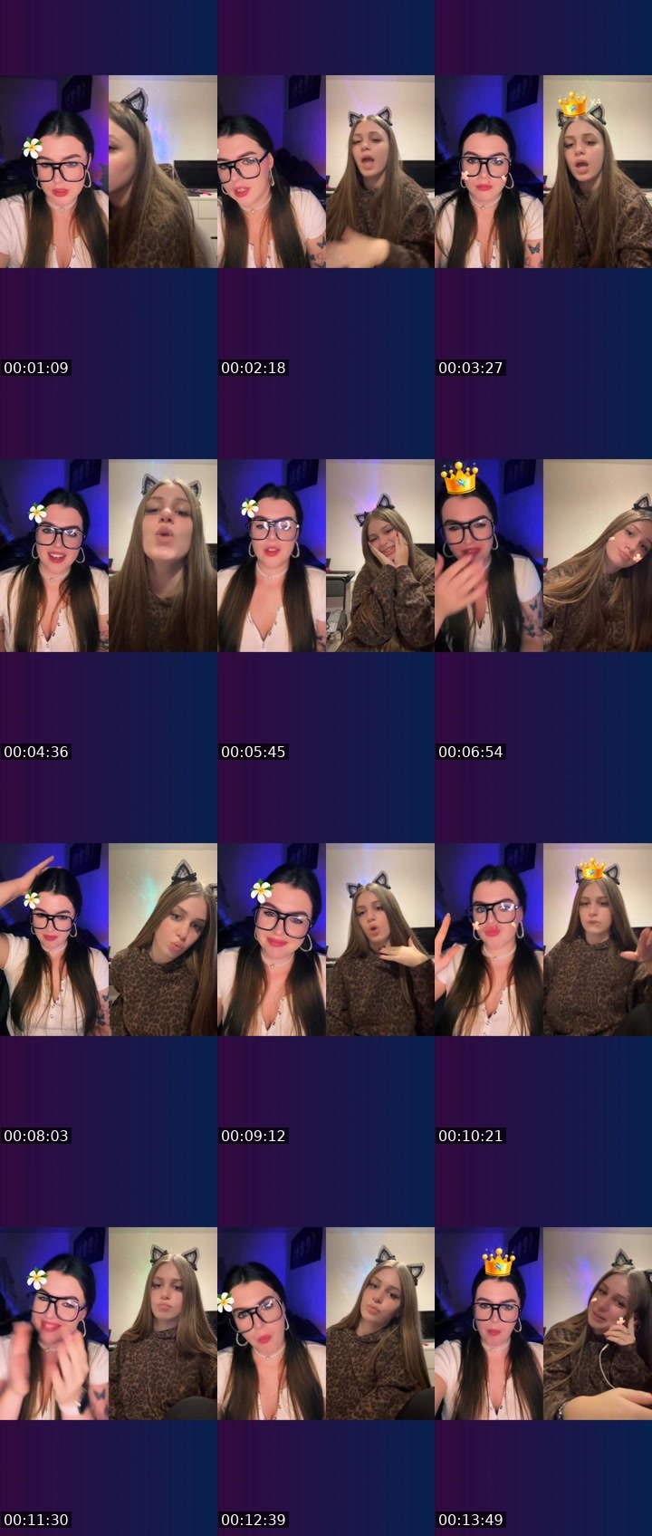 Contact-sheet preview of 🦋Nuvella🦋's Liveme recording
