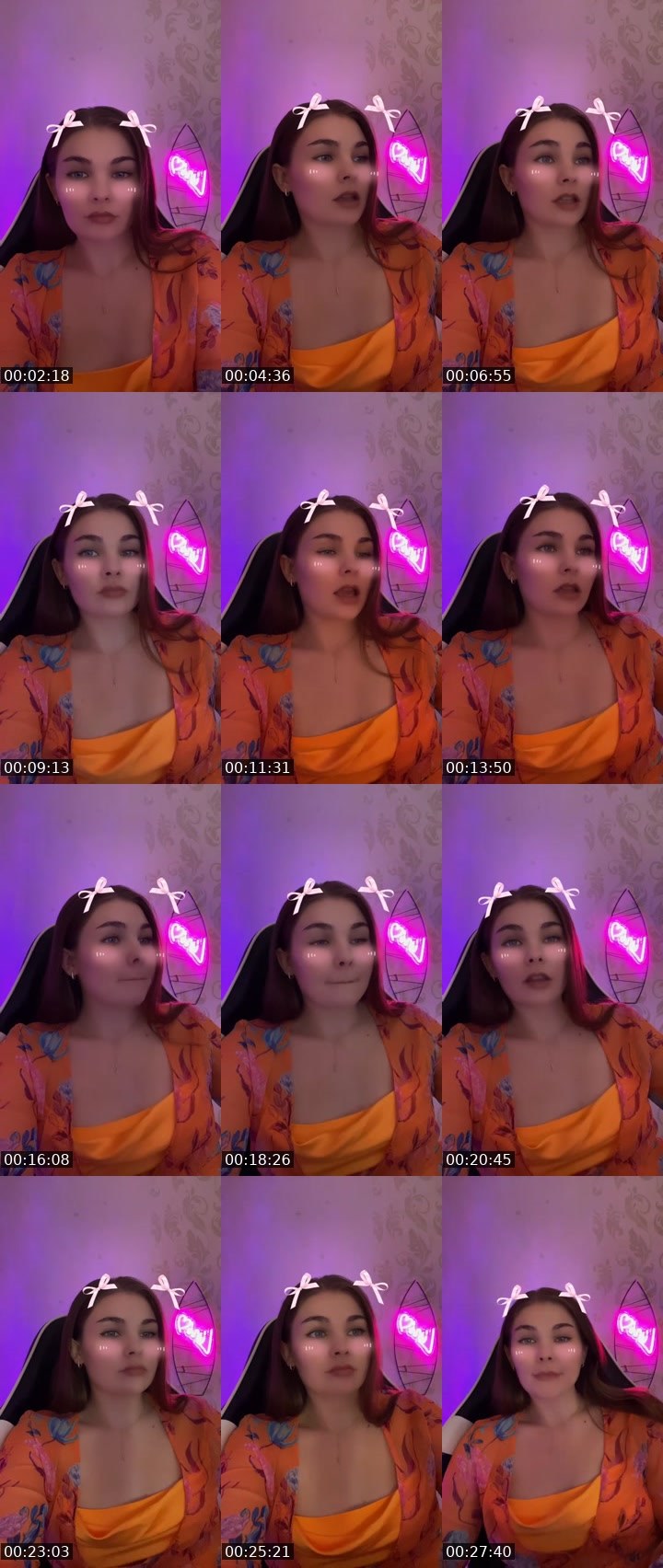 Contact-sheet preview of BaddieLi🖤's Liveme recording