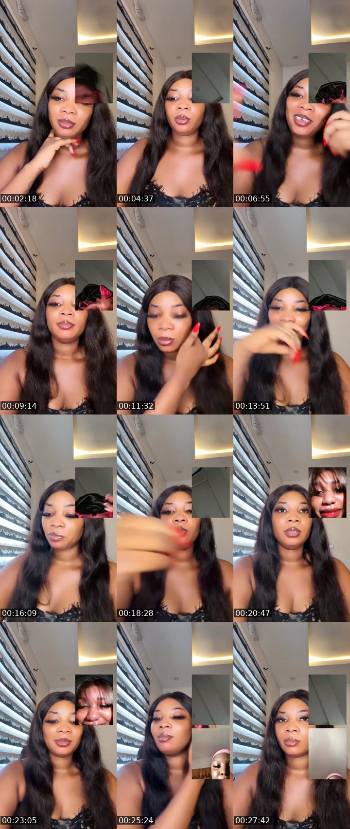Contact-sheet preview of 🪽𝚁𝚊𝚌𝚑𝚎𝚕ꨄ💔's Liveme recording