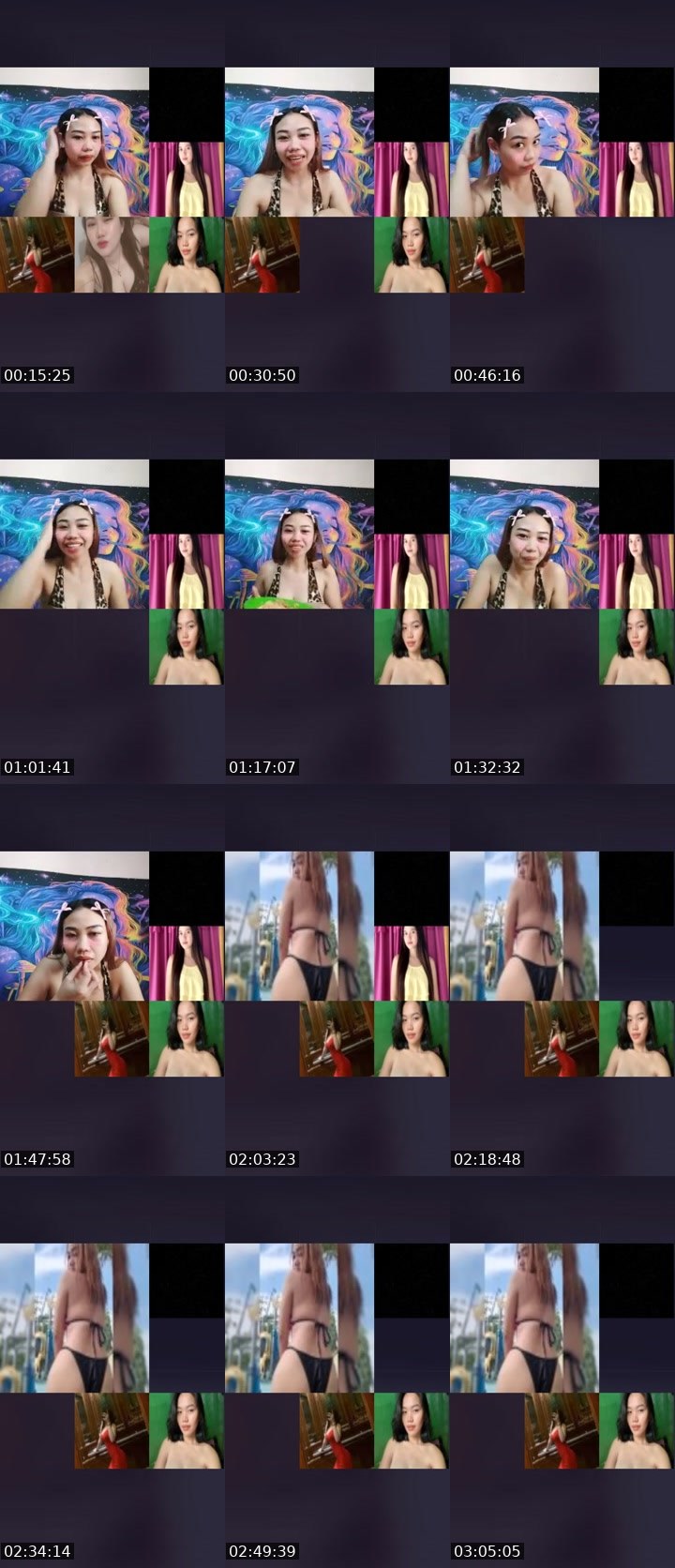Contact-sheet preview of TA⃟🪽 cHu💋's Liveme recording
