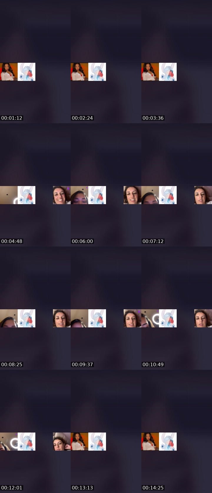 Contact-sheet preview of ✨👑 ⌲ Bibi🔥's Liveme recording