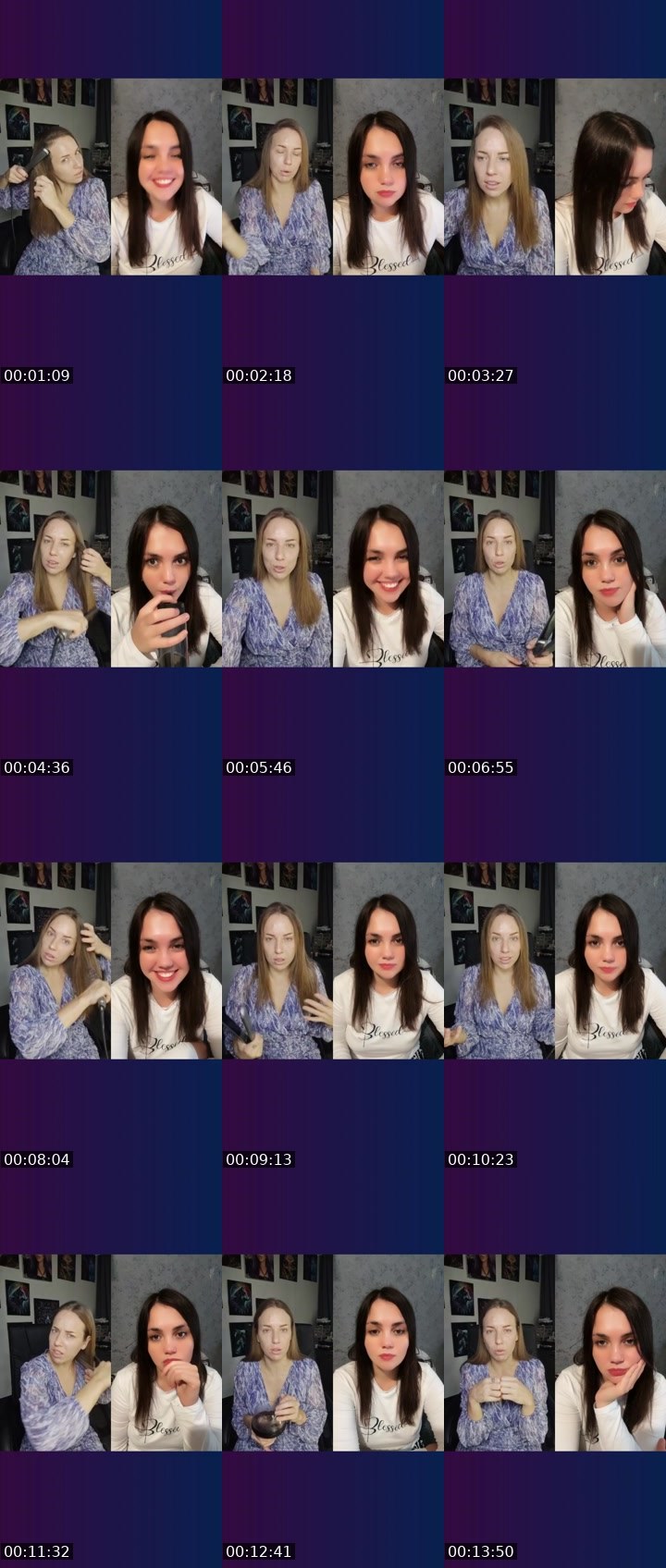 Contact-sheet preview of 29k💎YULIIA FAKAS's Liveme recording