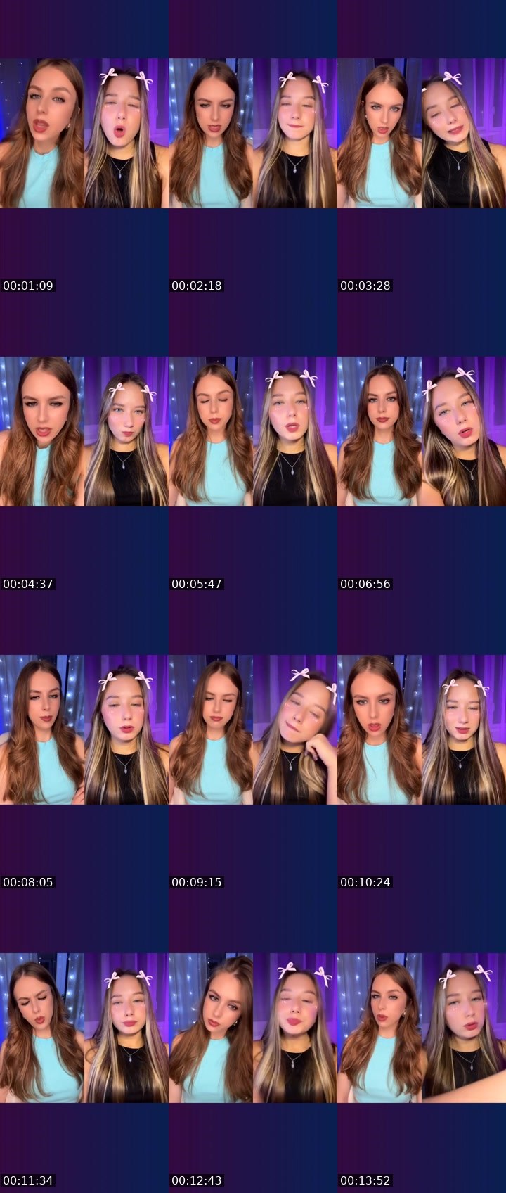 Contact-sheet preview of ✨MARGARITA🪩 ℄'s Liveme recording