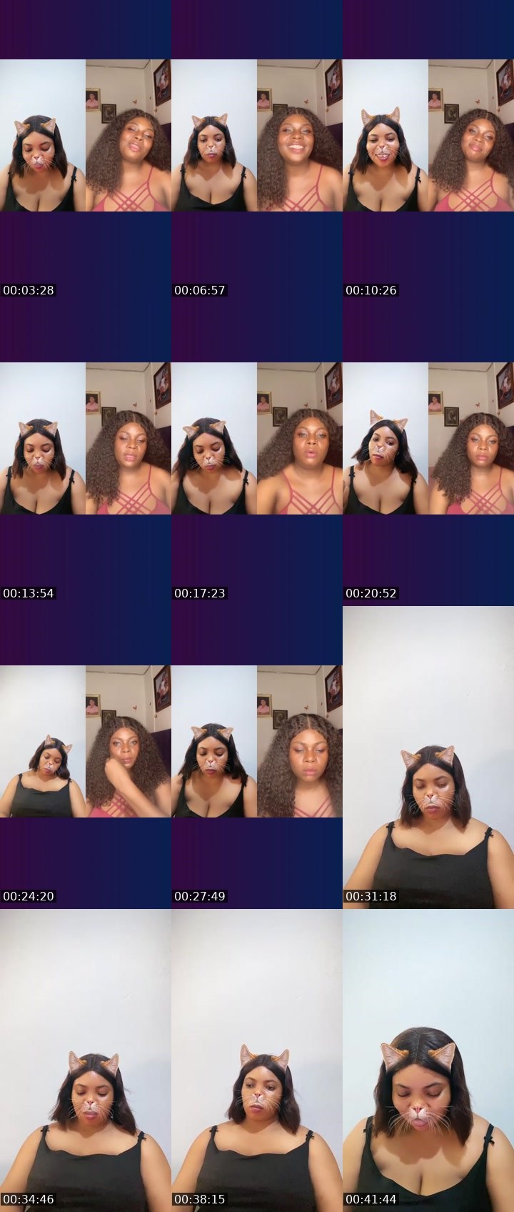 Contact-sheet preview of 🅰️my Lilly🍭🩷🌹's Liveme recording