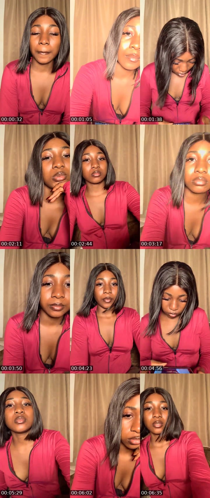 Contact-sheet preview of Ammiee23's Liveme recording