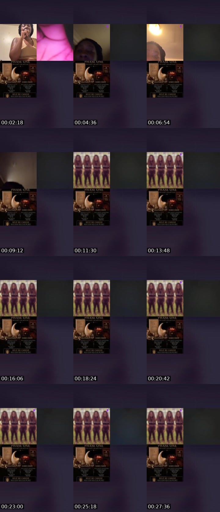 Contact-sheet preview of Selfmɑde 💦 𓅓's Liveme recording