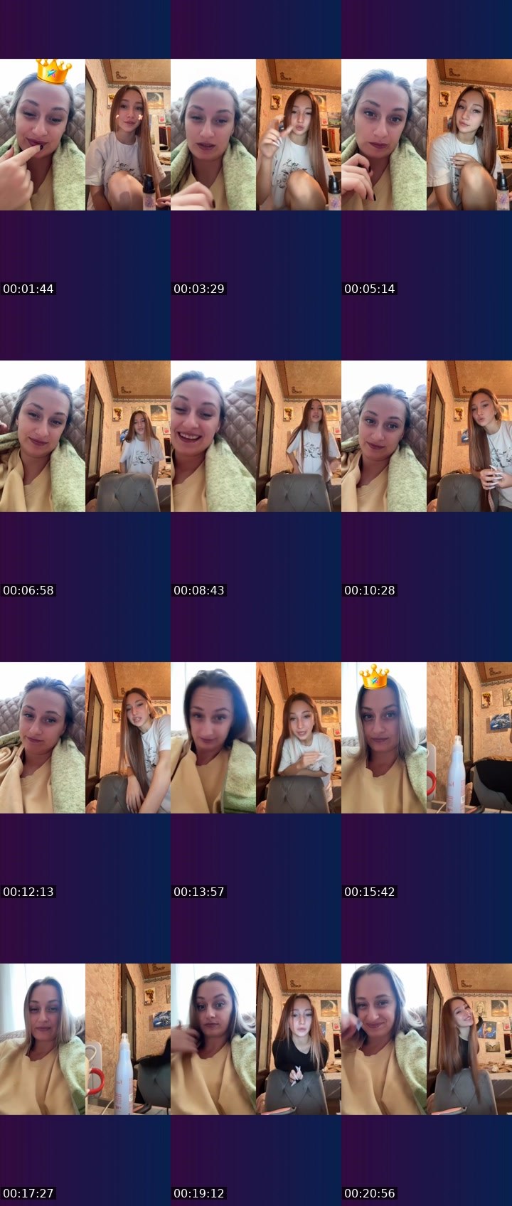 Contact-sheet preview of 𝓑𝓔ℛℛ𝓨 ✨'s Liveme recording