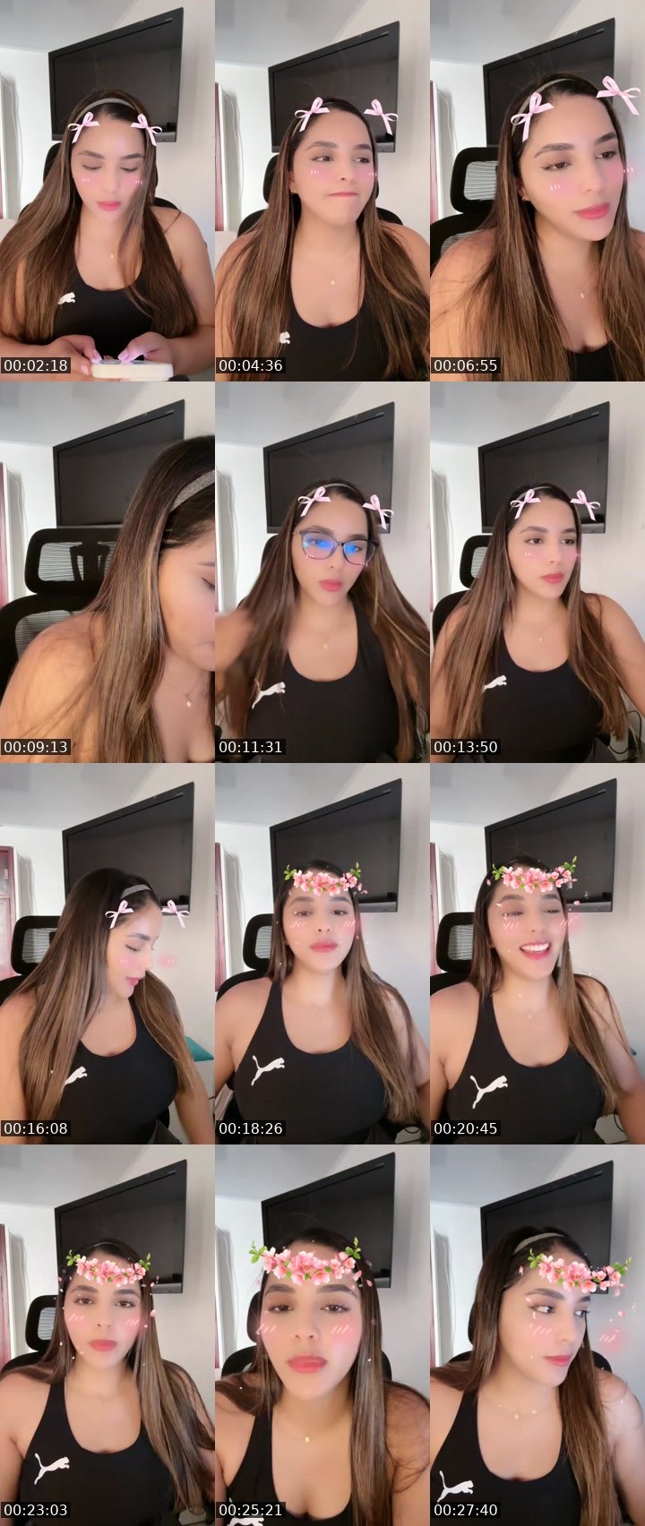 Contact-sheet preview of 🕶️👑𝓣𝓪𝓽𝓲13k☁️🧸's Liveme recording