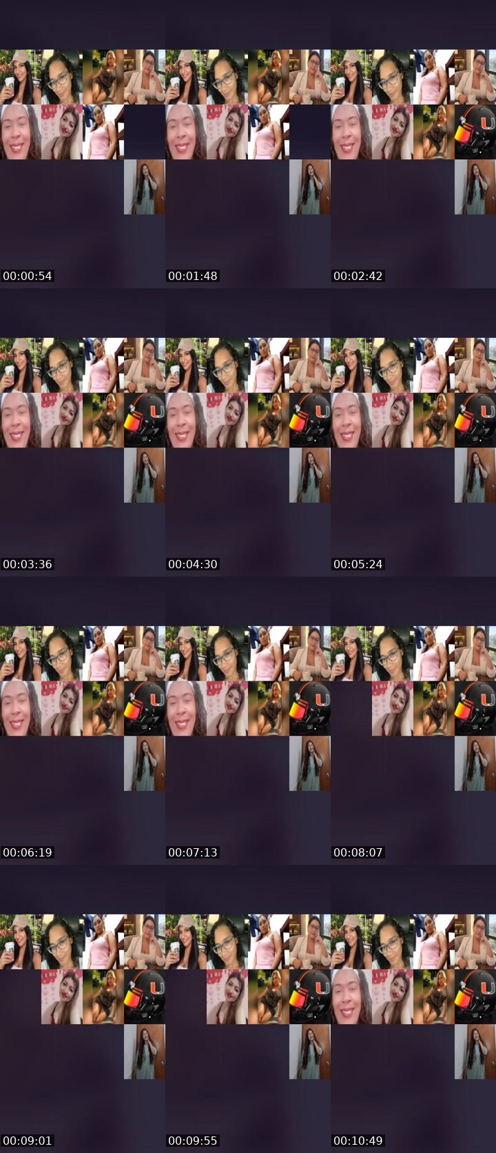Contact-sheet preview of 🌈♦️LAFLACA's Liveme recording