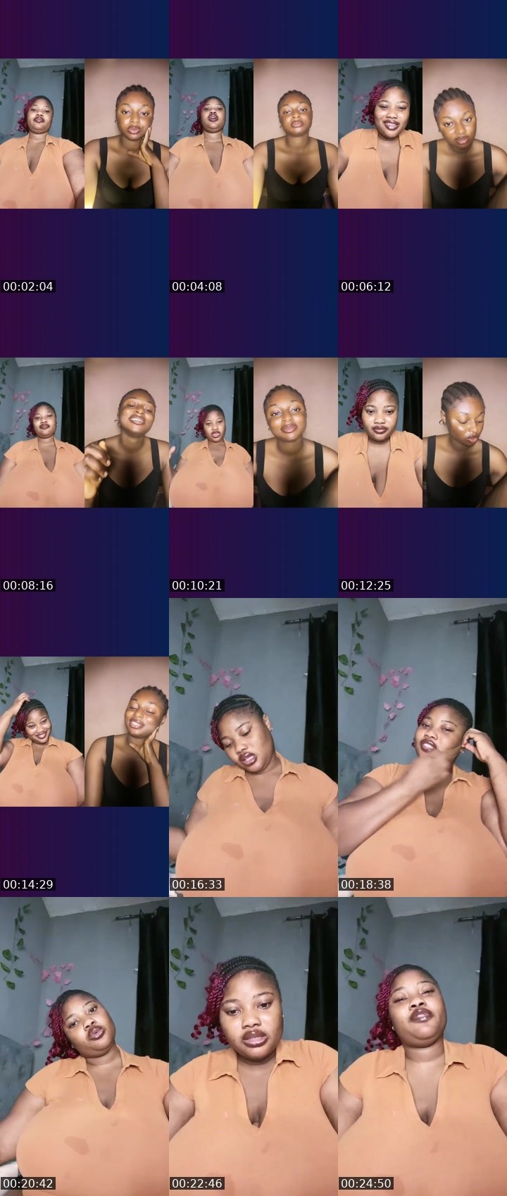 Contact-sheet preview of BigTeemah ❤️'s Liveme recording
