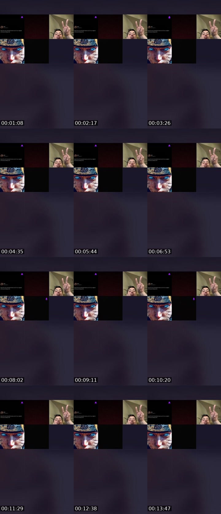 Contact-sheet preview of spicy🥵's Liveme recording