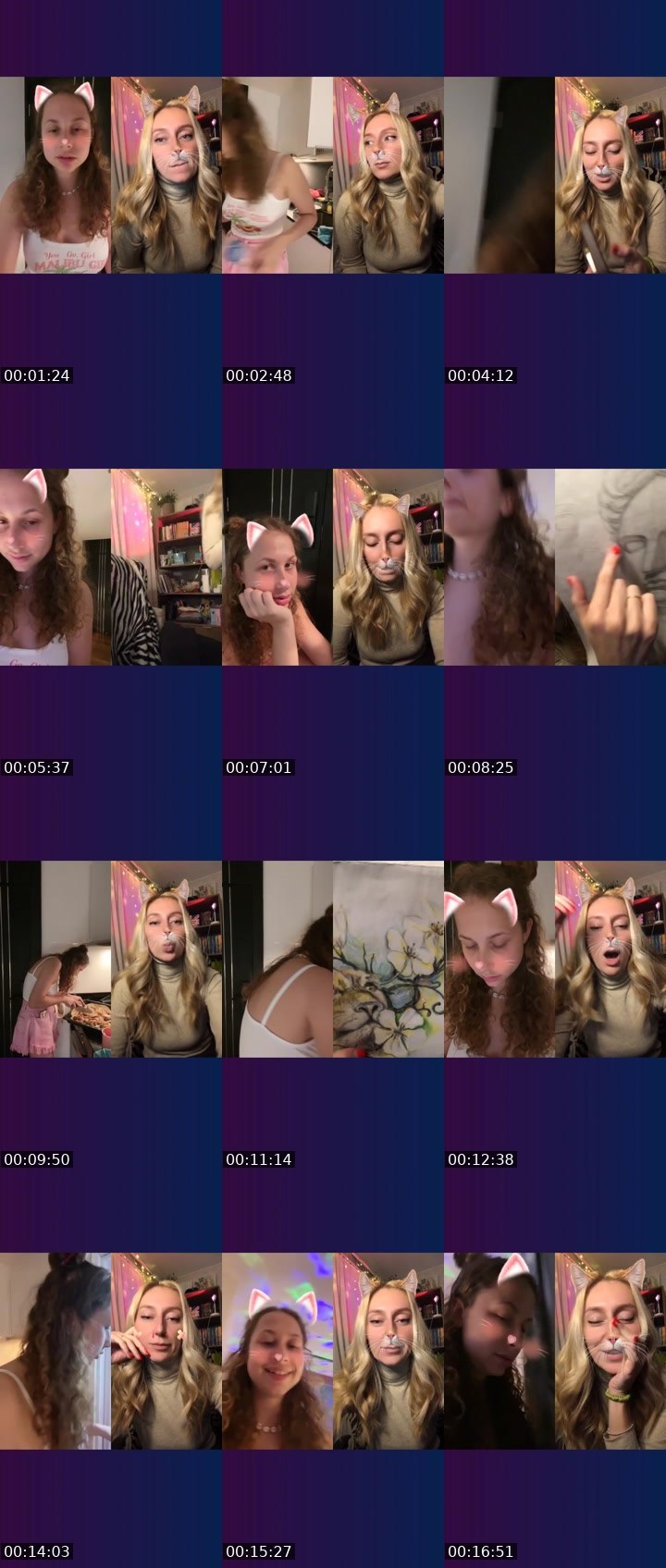Contact-sheet preview of 𝙆𝙞𝙨𝙨𝙖💘's Liveme recording