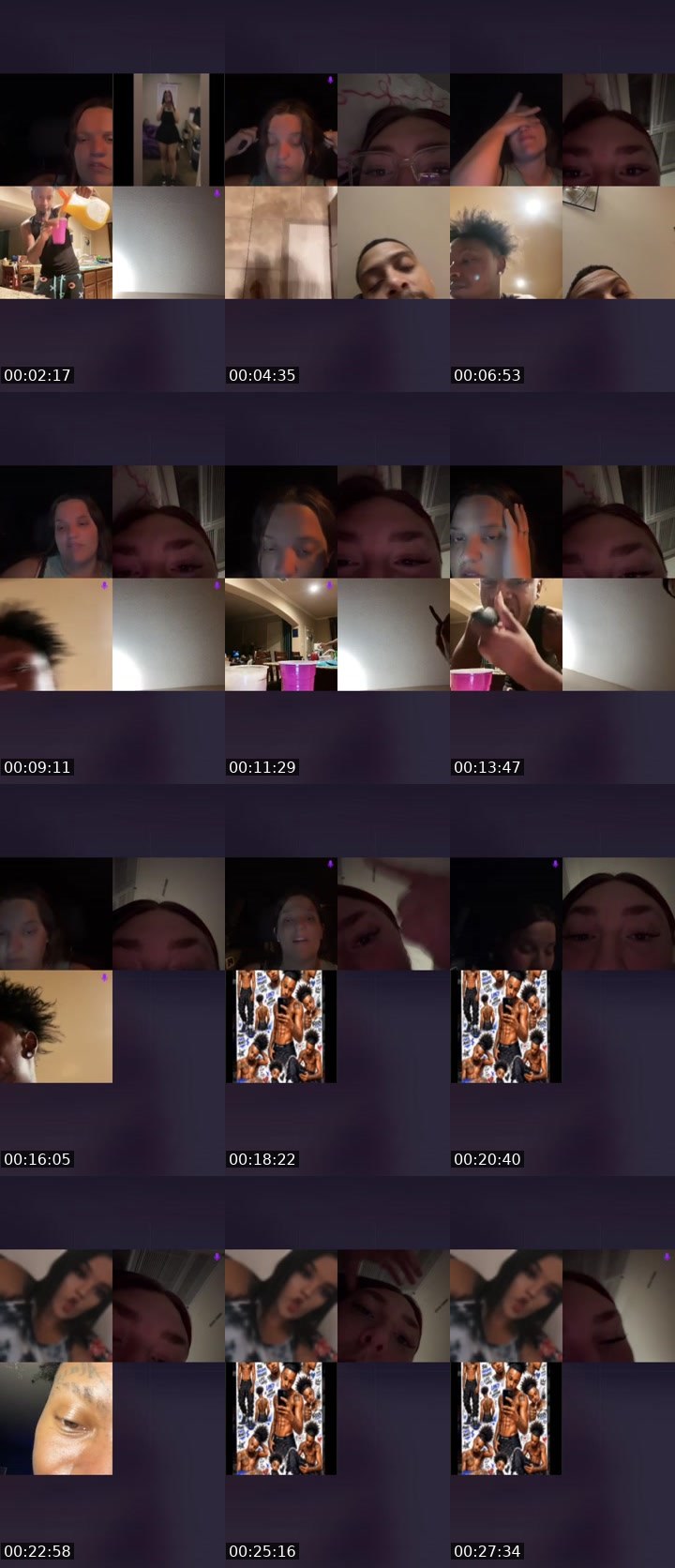 Contact-sheet preview of THICKY08's Liveme recording