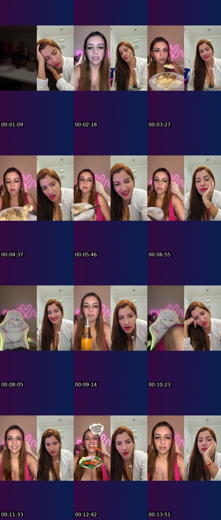 Contact-sheet preview of Line Ribeiro 😎's Liveme recording