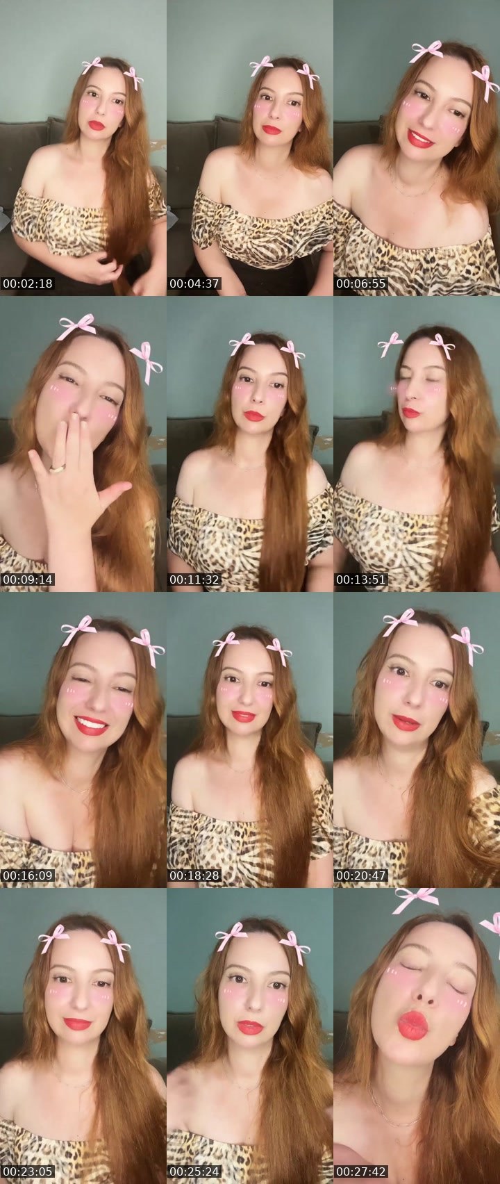 Contact-sheet preview of Ruiva Samantha's Liveme recording