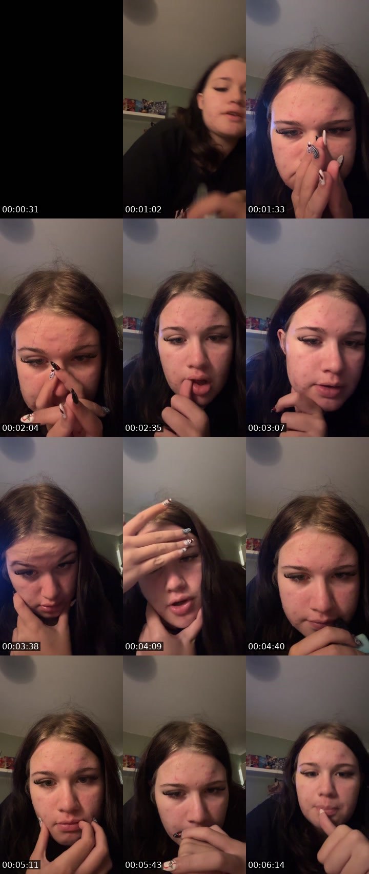 Contact-sheet preview of Lilly🤍🎀😝's Liveme recording