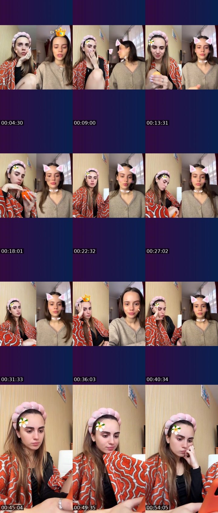 Contact-sheet preview of 𝓑𝓪𝓶𝓫𝓲 𝓔𝔂𝓮𝓼's Liveme recording
