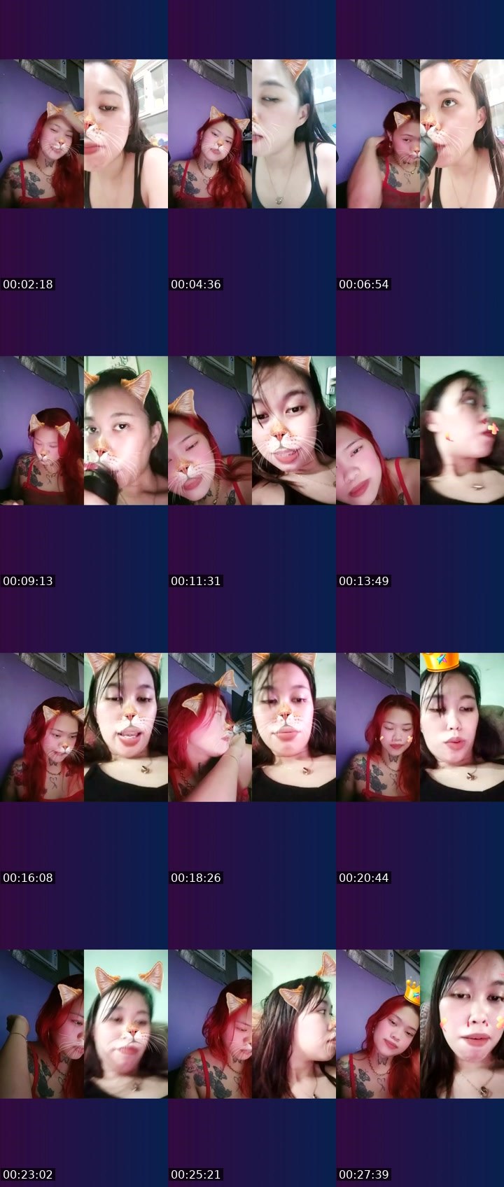 Contact-sheet preview of 👸𝓣𝓸𝓴𝔂𝓸🍂's Liveme recording