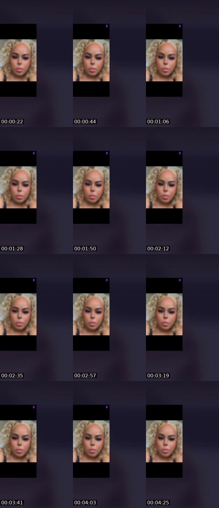 Contact-sheet preview of Ladyhotcakes 💜's Liveme recording