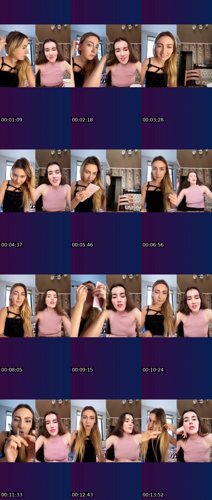 Contact-sheet preview of ♥️EvA🇷🇺's Liveme recording