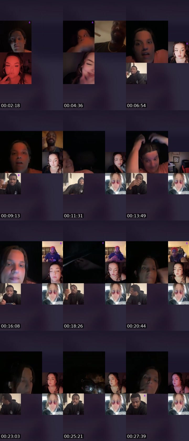 Contact-sheet preview of THICKY08's Liveme recording