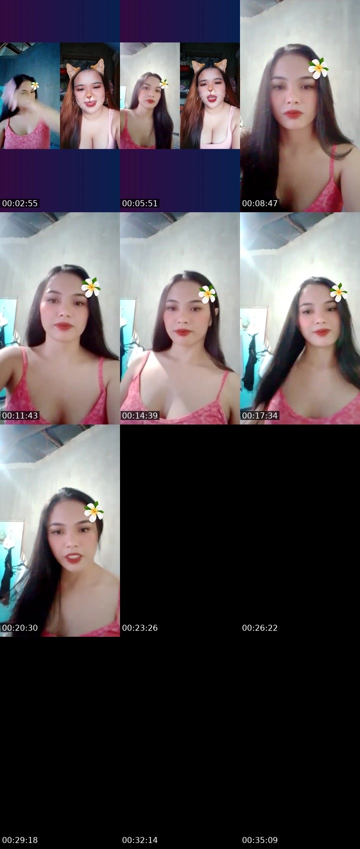 Contact-sheet preview of 👸 kaori 🐉's Liveme recording