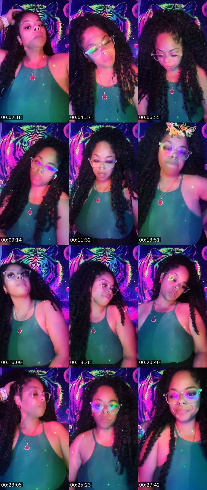 Contact-sheet preview of 🎭⃤ ČĤÚĹĂ 🇩🇴🇯🇲〽️'s Liveme recording