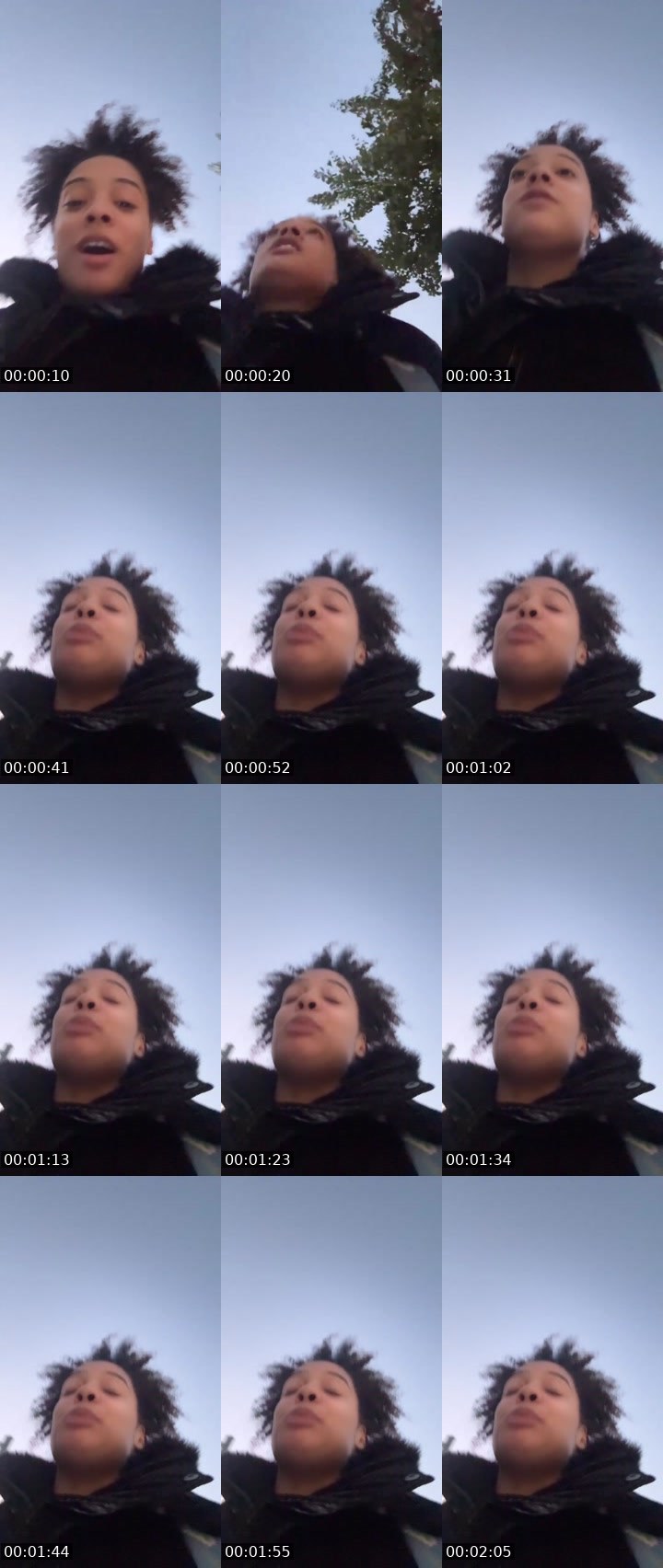 Contact-sheet preview of Blameobject's Liveme recording